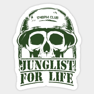 Junglist for Life ( Skull Soldier Edition ) Sticker